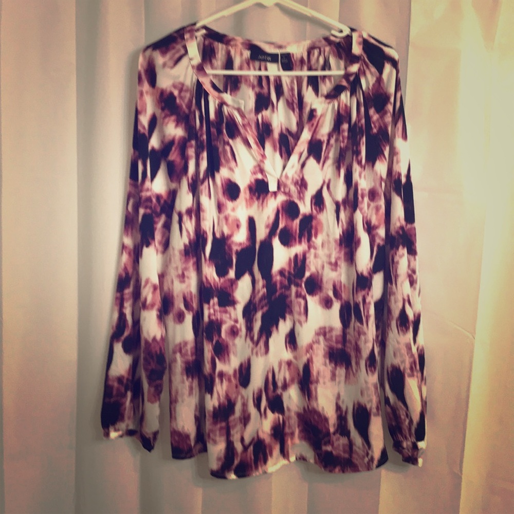 Silky plus size blouse